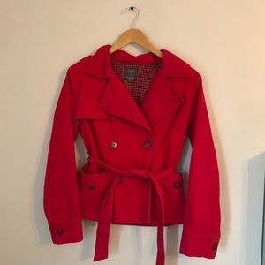 Red tailored jacket